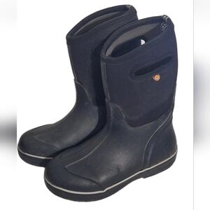 Bogs Bloom Solid Black Kids Insulated Waterproof Boots Size 5.5 No Tags **READ**